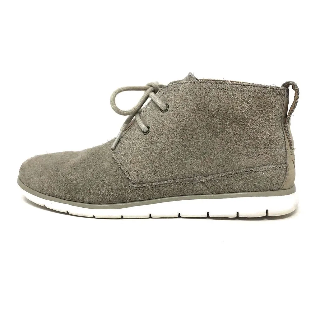 UGG Freamon Suede Chukka Boots Mens Size 9 Waterproof Grey Goat Leather Lining